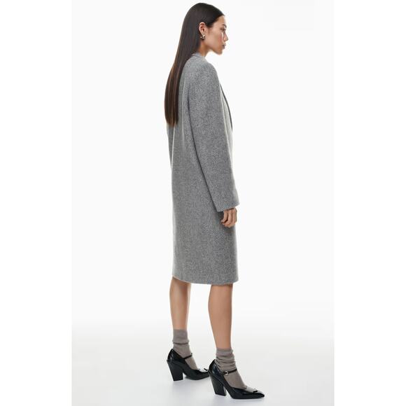 Babaton L The Stedman Coat - Soft Wool Cashmere herringbn grey/white - Picture 12 of 14